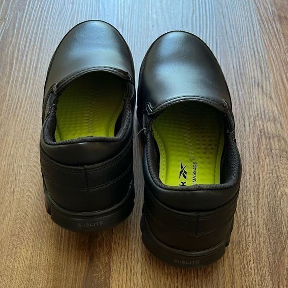 Reebok Sublite Cushion Work RB4036 Athletic Slip On Work Shoe Black Size 5/7 - Picture 4 of 7
